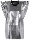 Junya Watanabe Maglietta In Jersey Di Nylon Rivestito In Gray