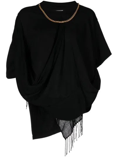 Junya Watanabe Women Cotton T-shirt In Black