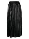 Junya Watanabe Pleated Layered Cropped Trousers In Black