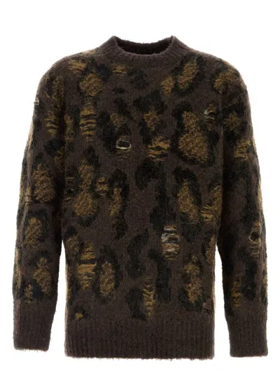 JUNYA WATANABE WOMEN'S EMBROIDERED WOOL BLEND SWEATER