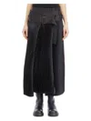 Junya Watanabe Pleated Long Skirt In Black
