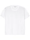 Junya Watanabe Lightweight Open-knit Crewneck Panelled T-shirt In White