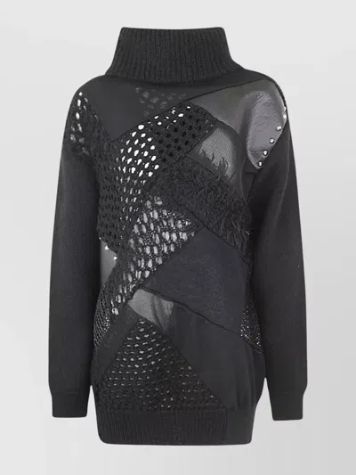 JUNYA WATANABE WOMEN'S PATCHWORK STUD TURTLENECK KNITWEAR
