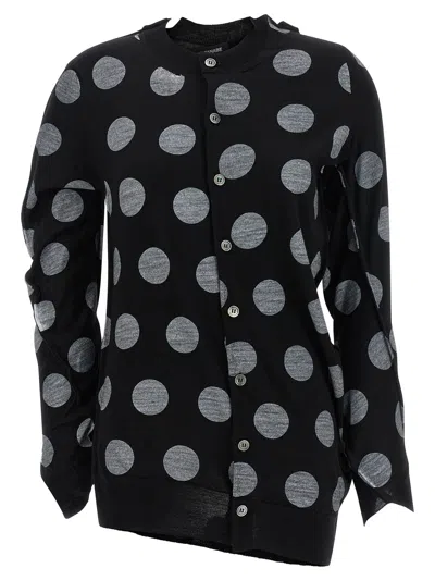 Junya Watanabe Women's Polka Dot Maxi Cardigan In Multi