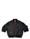 Junya Watanabe Rolled-sleeves Bomber Jacket In Black