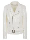 Junya Watanabe Waist Belted Sequin Embellished Lapel Jacket