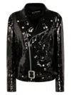 Junya Watanabe Waist Belted Metallic Sequin Zipper Jacket