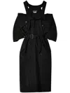 Junya Watanabe A Dress With Straps Off The Shoulder In Black
