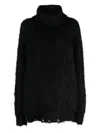 Junya Watanabe Distressed Brushed-effect Jumper In Black