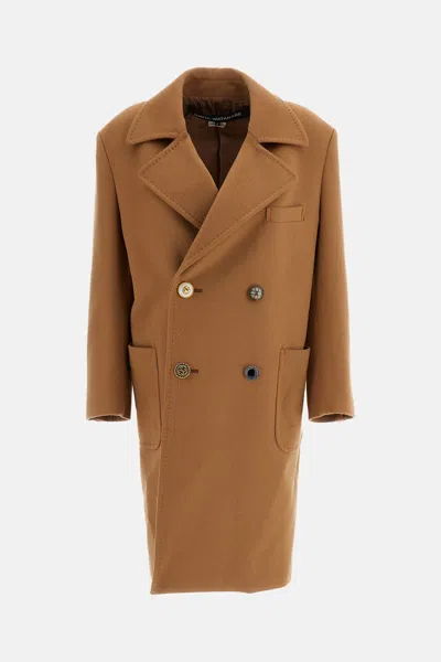 Junya Watanabe Wool And Cashmere Coat In Orange