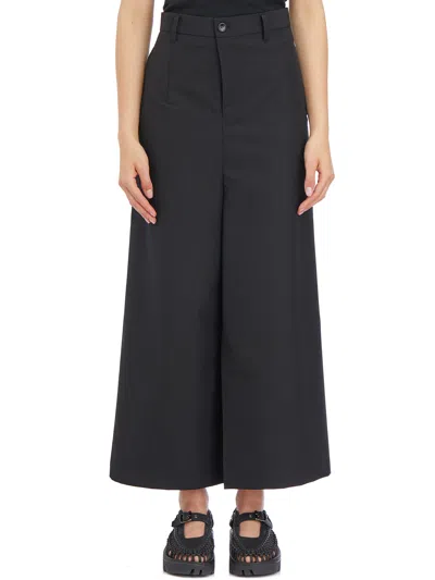 Junya Watanabe Wool Asymmetric Trousers In Black
