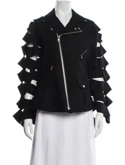 Pre-owned Junya Watanabe Wool Biker Jacket In Black