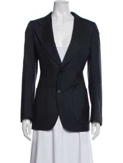Pre-owned Junya Watanabe Wool Blazer In Blue