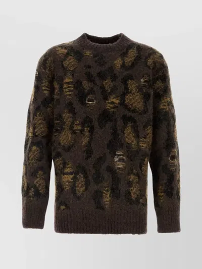 JUNYA WATANABE EMBROIDERED WOOL-BLEND SWEATER