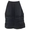 Junya Watanabe Wool Blend Pleated Wrap Tie Skirt In Black