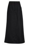Junya Watanabe Wool Blend Serge Maxi Skirt In Black