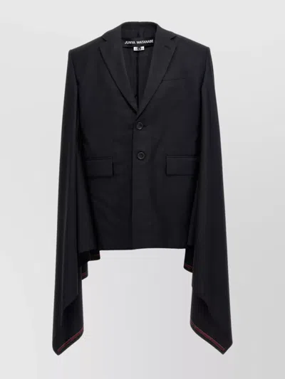 JUNYA WATANABE WOOL CAPE WITH TAILORED FIT AND MID-LENGTH