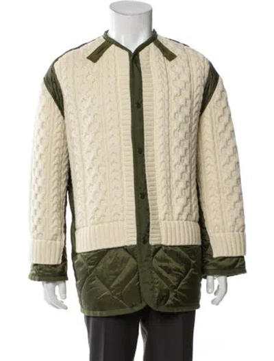 Pre-owned Junya Watanabe Wool Colorblock Pattern Jacket In Multi