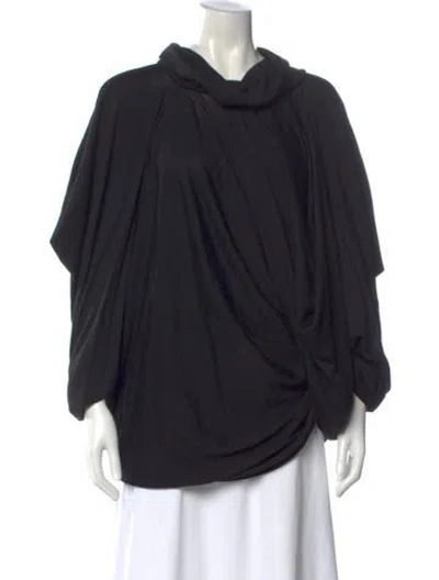 Pre-owned Junya Watanabe Wool Cowl Neck Top In Black