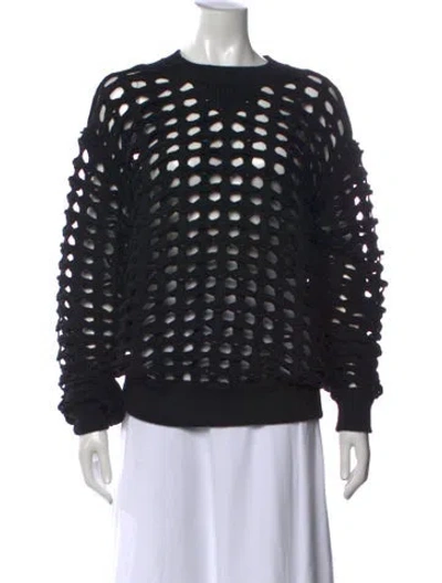 Pre-owned Junya Watanabe Wool Crew Neck Sweater In Black