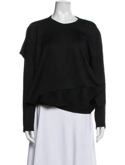 Pre-owned Junya Watanabe Wool Crew Neck Top In Black