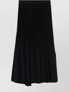 Junya Watanabe Flared Black Wool Midi Skirt In Black