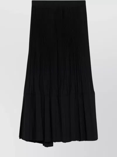 JUNYA WATANABE WOOL FLARED TIERED MIDI SKIRT