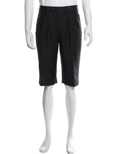 Pre-owned Junya Watanabe Wool Flat Front Shorts In Grey