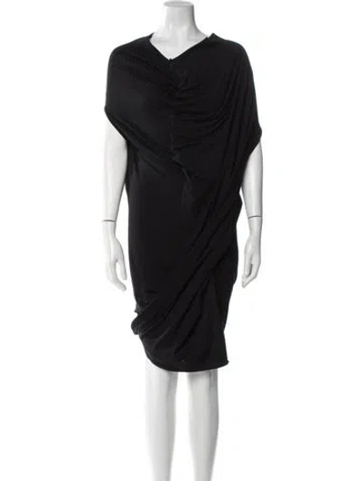 Pre-owned Junya Watanabe Wool Knee-length Dress In Black