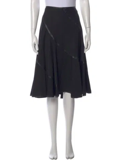 Pre-owned Junya Watanabe Wool Knee-length Skirt In Black