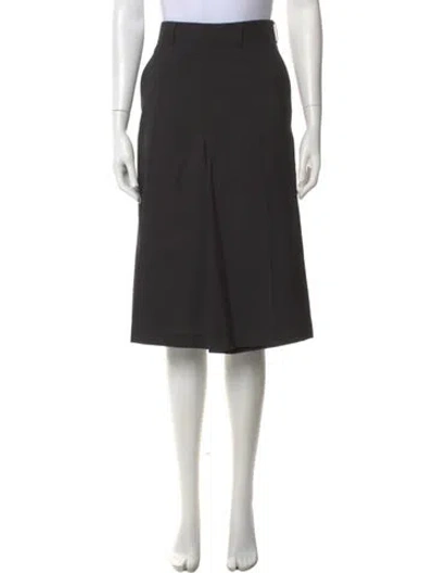 Pre-owned Junya Watanabe Wool Knee-length Skirt In Gray