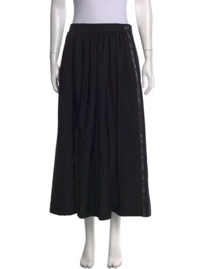 Pre-owned Junya Watanabe Wool Long Skirt In Black
