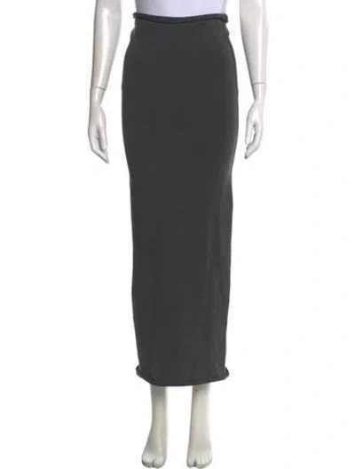Pre-owned Junya Watanabe Wool Long Skirt In Gray