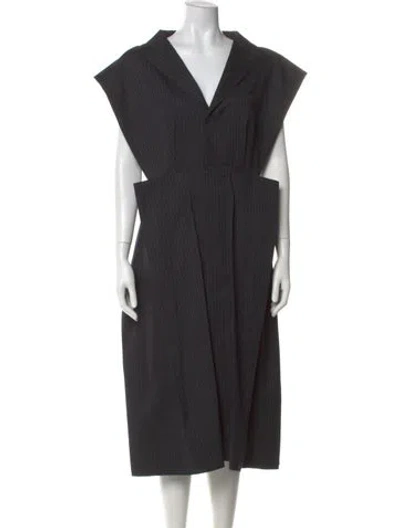 Pre-owned Junya Watanabe Wool Midi Length Dress In Gray