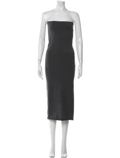 Pre-owned Junya Watanabe Wool Midi Length Dress In Gray