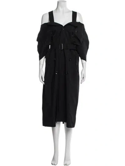 Pre-owned Junya Watanabe Wool Midi Length Dress W/ Tags In Black