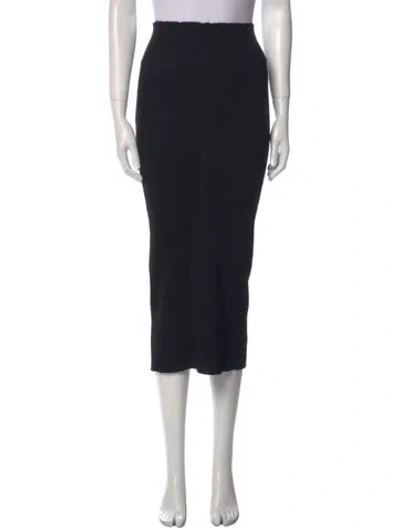 Pre-owned Junya Watanabe Wool Midi Length Skirt In Black