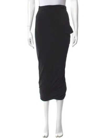 Pre-owned Junya Watanabe Wool Midi Length Skirt In Black