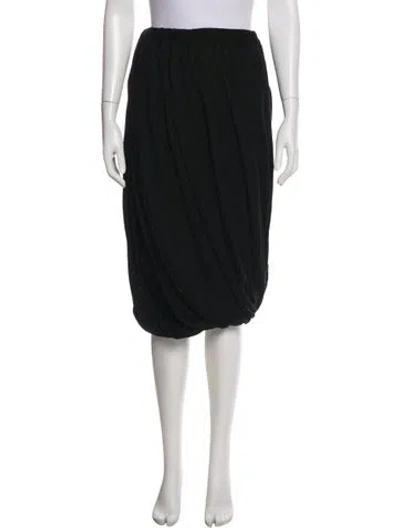 Pre-owned Junya Watanabe Wool Midi Length Skirt In Black