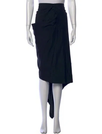 Pre-owned Junya Watanabe Wool Midi Length Skirt In Black