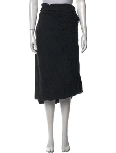 Pre-owned Junya Watanabe Wool Midi Length Skirt In Black