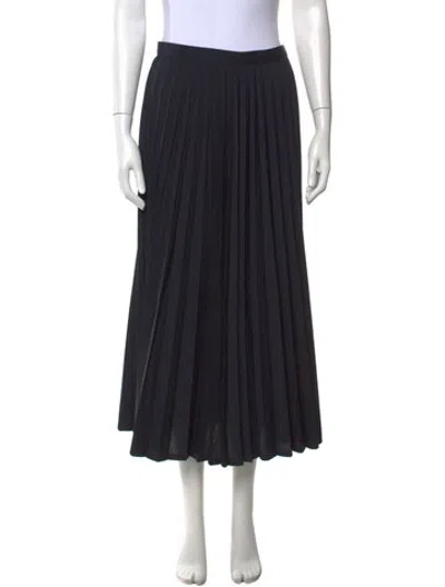 Pre-owned Junya Watanabe Wool Midi Length Skirt In Blue