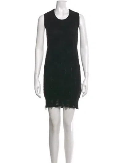 Pre-owned Junya Watanabe Wool Mini Dress In Green