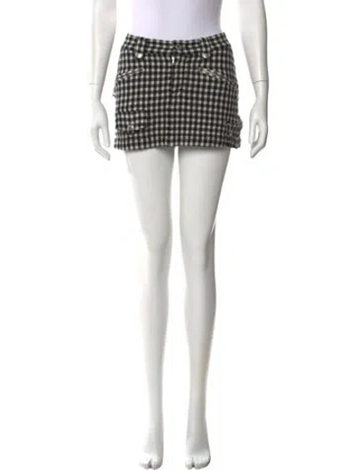 Pre-owned Junya Watanabe Wool Mini Skirt In Black