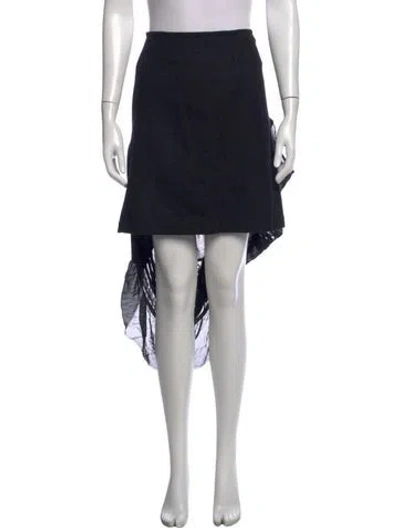 Pre-owned Junya Watanabe Wool Mini Skirt In Black