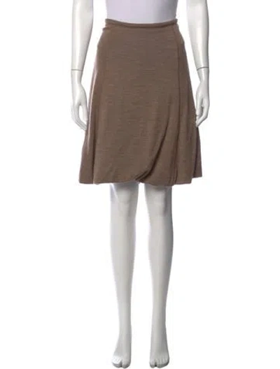 Pre-owned Junya Watanabe Wool Mini Skirt In Brown
