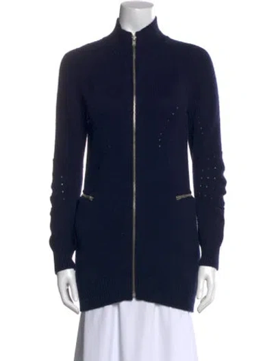 Pre-owned Junya Watanabe Wool Mock Neck Sweater In Blue