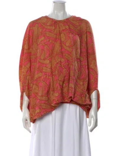 Pre-owned Junya Watanabe Wool Paisley Print Top In Pink