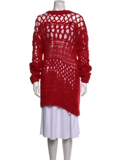 Pre-owned Junya Watanabe Wool Patterned Sweater In Red
