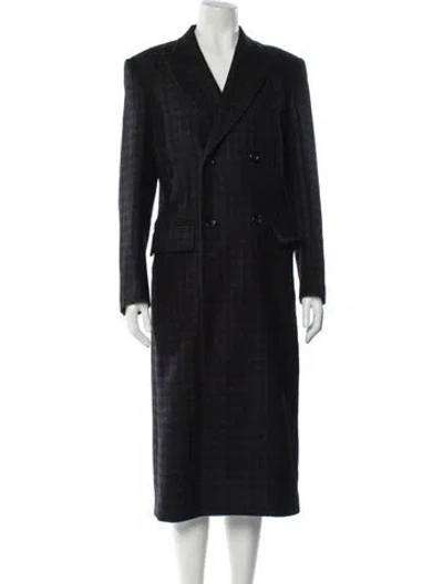 Pre-owned Junya Watanabe Wool Peacoat In Multicolor